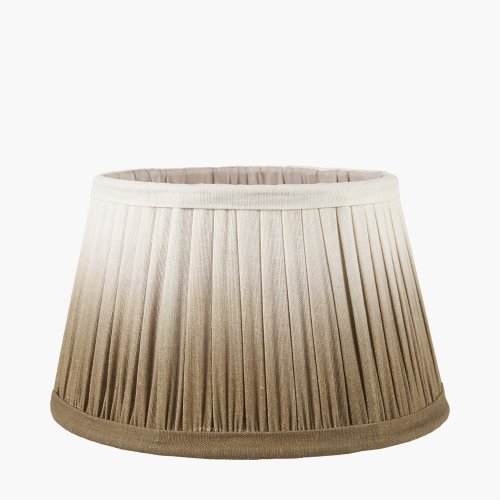 Pacific Lifestyle Scallop Taupe Ombre Soft Pleated Tapered Lampshade 25cm
