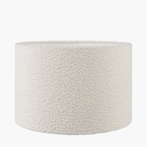 Pacific Lifestyle Rouen Boucle Cylinder Lampshade 30cm - White
