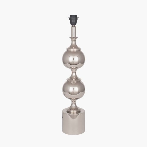 Pacific Lifestyle Asilah Aluminium Tall Footed Table Lamp Base - Silver