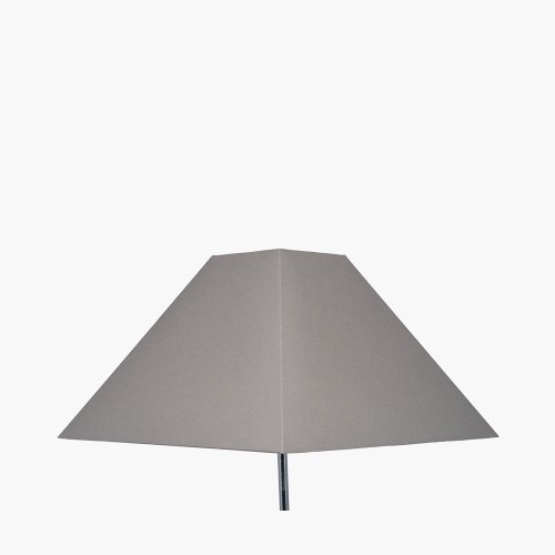 Pacific Lifestyle Pyramid Cotton Tapered Square Lampshade 40cm - Steel Grey