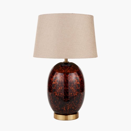 Pacific Lifestyle Lucien Tortoiseshell Glass Tall Table Lamp