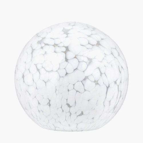 Pacific Lifestyle Aurora Speckled White Glass Spherical Table Lamp