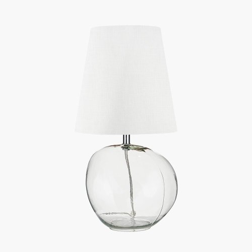 Pacific Lifestyle Hallie Clear Glass Table Lamp with White Shade
