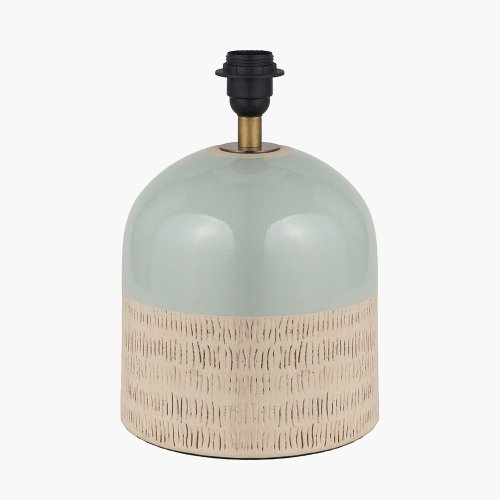 Pacific Lifestyle Lotta Duck Egg and Natural Stoneware Table Lamp Base