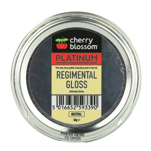 Cherry Blossom Platinum Regimental Gloss Shoe Polish 40g - Neutral
