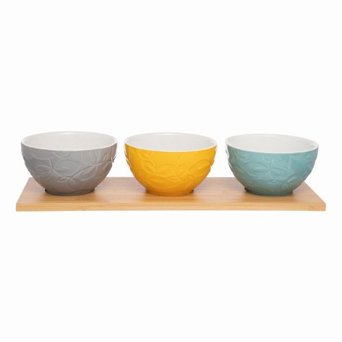 Catherine Lansfield Inga Dip Bowls Set of 3 with Platter
