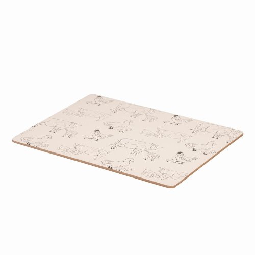 Woodbury Lane Set of 4 Cork Backed Placemats - Animals