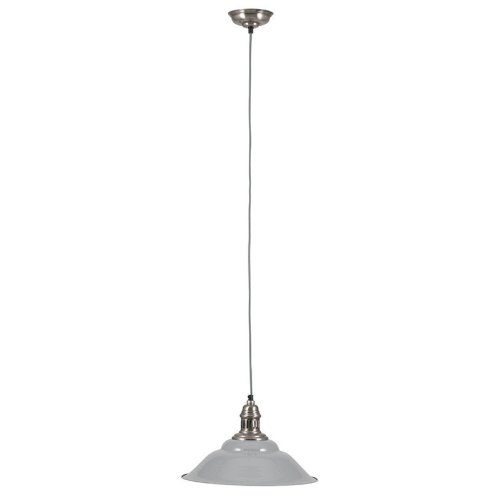 Pacific Lifestyle Macchiato Grey and Silver Metal Cafe Pendant