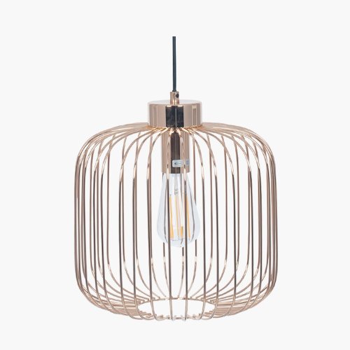 Pacific Lifestyle Dania Metal Wire Pendant - French Gold