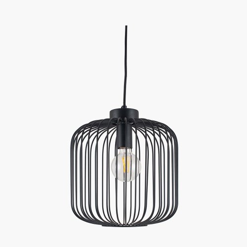 Pacific Lifestyle Dania Metal Wire Pendant - Matt Black