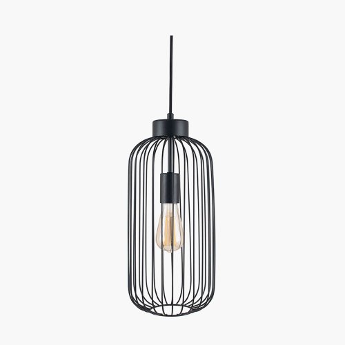 Pacific Lifestyle Dania Metal Wire Tall Pendant - Matt Black