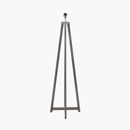 Pacific Lifestyle Whitby Wood Tapered 4 Post Floor Lamp Base - Grey Wash