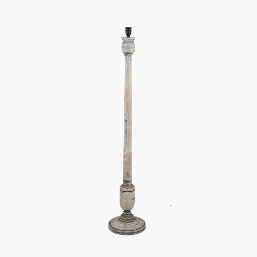 Pacific Lifestyle Captiva Mango Wood Floor Lamp Base - Grey Wash