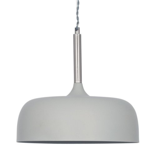 Pacific Lifestyle Anke Matt Domed Metal Pendant - Grey