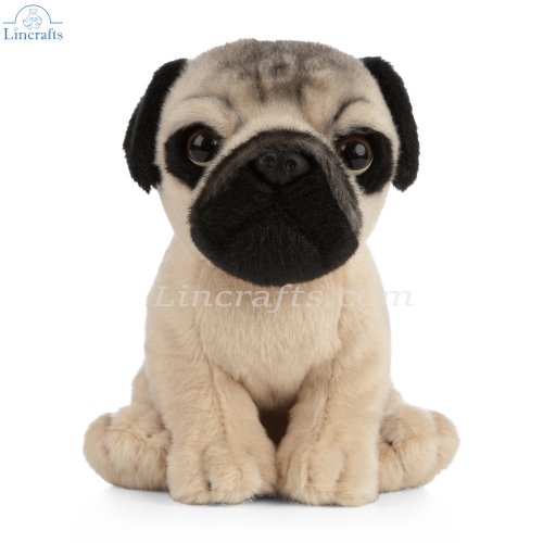 Soft Toy Pug by Living Nature (16.5cm)