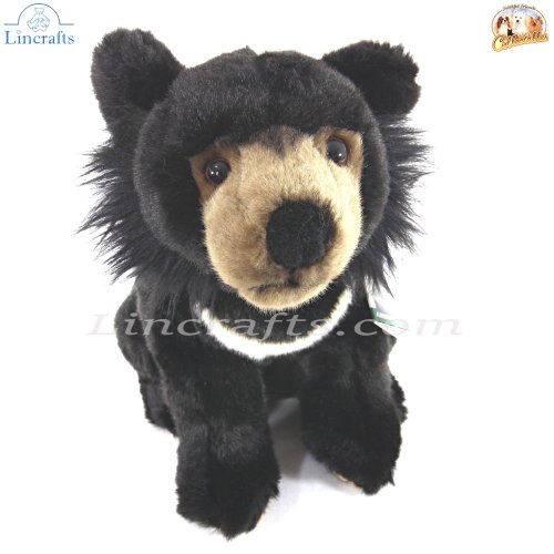 Plush Soft Toy Asiatic Black Bear by Faithful Friends (25cm)H ABB03
