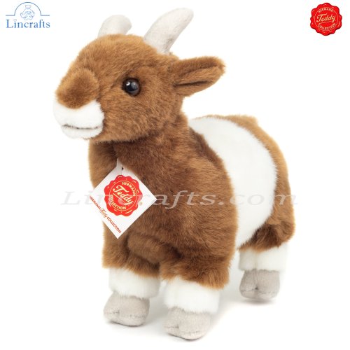 Plush Soft Toy Goat Brown & White by Teddy Hermann (22 cm) 91719