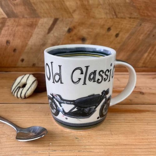 Alex Clark Mug - Old Classic Motorbike