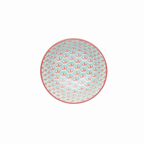 KitchenCraft Ceramic Bowl 16cm - Geometric Lime