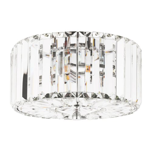Laura Ashley Fernhurst 3 Light Flush Crystal and Polished Chrome