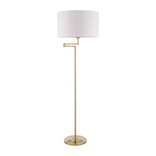 Laura Ashley Marlowe Floor Lamp Antique Brass with Shade