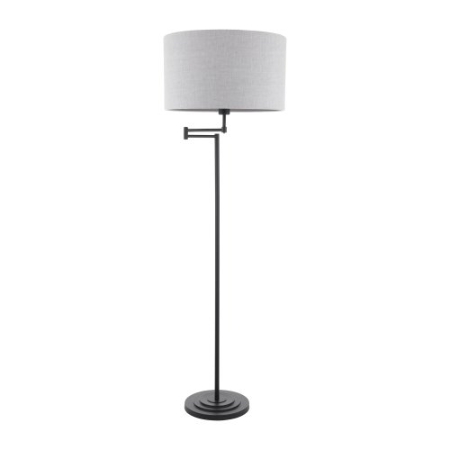 Laura Ashley Marlowe Floor Lamp Matt Black with Shade