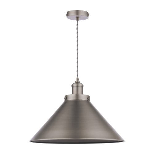 Laura Ashley Rufus Pendant Industrial Nickel