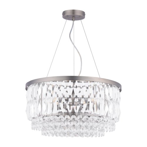 Laura Ashley Rhosill 4 Light Pendant Crystal and Aged Pewter