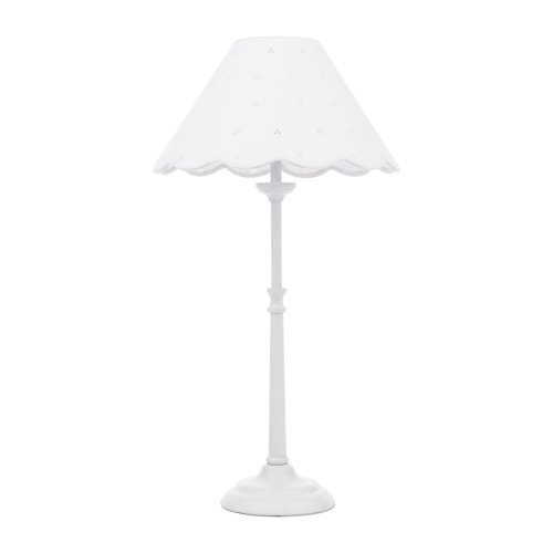 Laura Ashley Cordwell Table Lamp Matt White with Shade