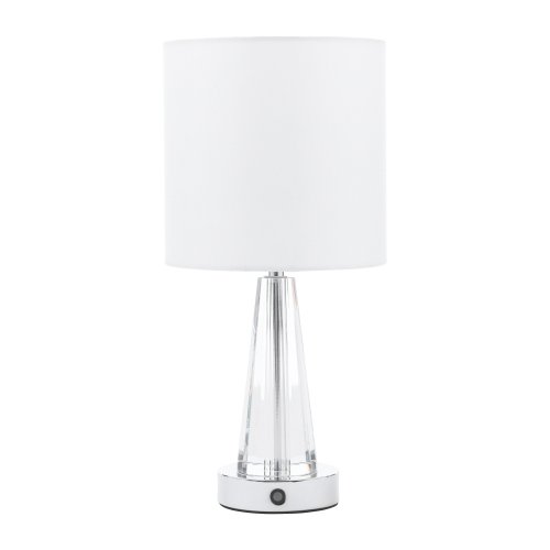Laura Ashley Blake Table Lamp Polished Chrome and Crystal with Shade LED