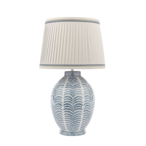 Laura Ashley Stannard Table Lamp Blue Ceramic with Shade