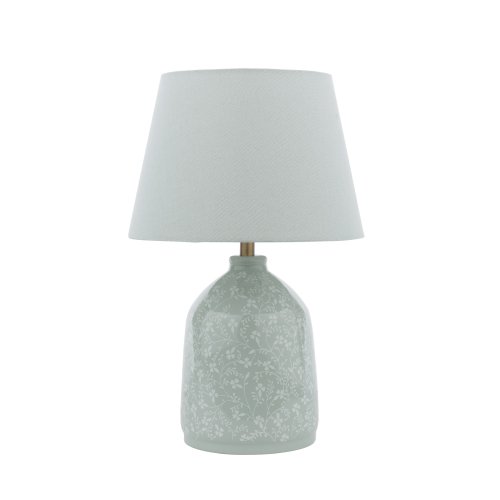 Laura Ashley Campion Table Lamp Blue Ceramic with Shade