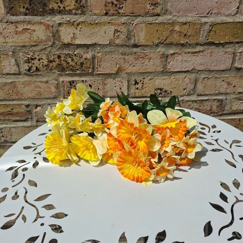 Narcissus Artificial Flower Bouquet - 24 Flowers - 45cm - Sincere