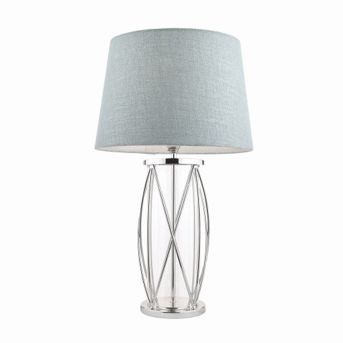 Laura Ashley Beckworth Large Table Lamp Polished Nickel Glass Base Only