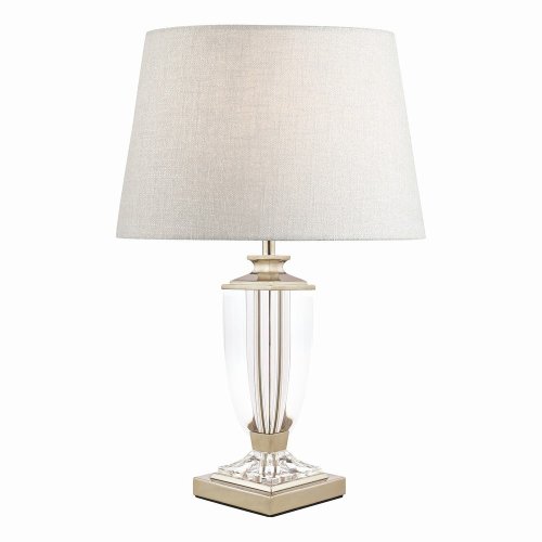Laura Ashley Carson Small Table Lamp Polished Nickel & Crystal Base Only