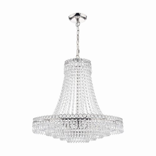 Laura Ashley Enid Grand 5lt Chandelier Polished Nickel & Cut Glass