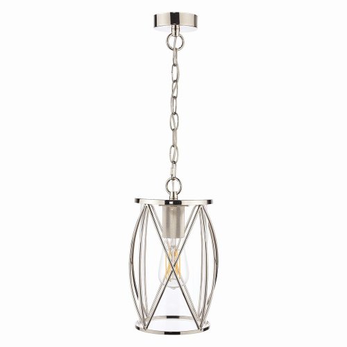 Laura Ashley Beckworth Lantern Polished Nickel Glass