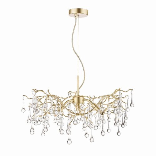 Laura Ashley Willow 3lt Pendant Champagne & Clear Crystal