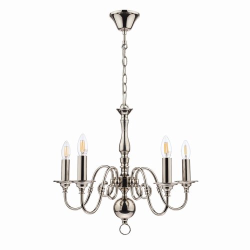 Laura Ashley Winchester 5lt Pendant Polished Nickel