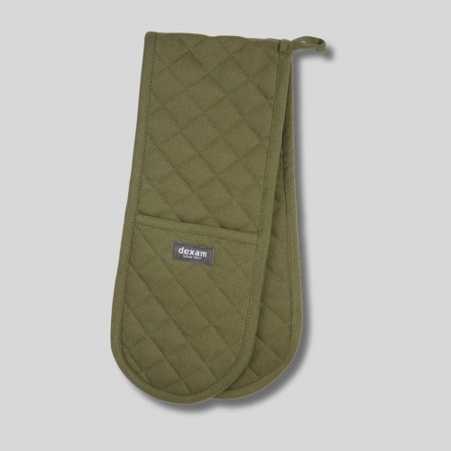 Dexam Love Colour Double Oven Gloves - Olive Green