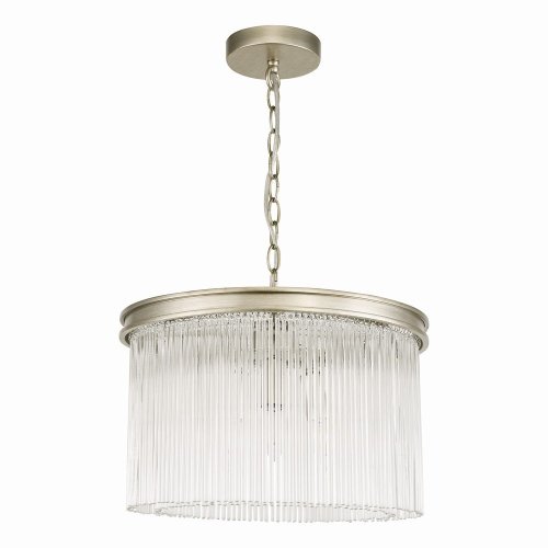 Laura Ashley Manon 3lt Pendant Champagne Clear Glass