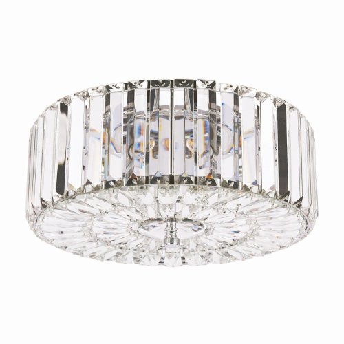 Laura Ashley Fernhurst 3 Light Flush Crystal & Polished Chrome