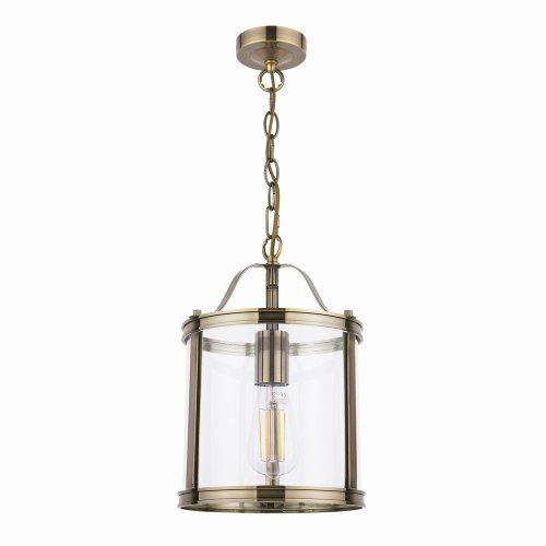 Laura Ashley Harrington Pendant Antique Brass & Glass