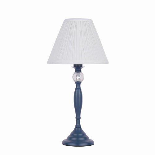 Laura Ashley Ellis Table Lamp Matt Blue & Crystal with Shade