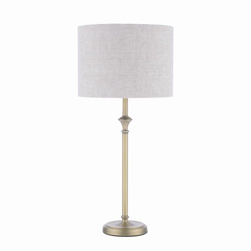 Laura Ashley Highgrove Table Lamp Matt Antique Brass with Shade