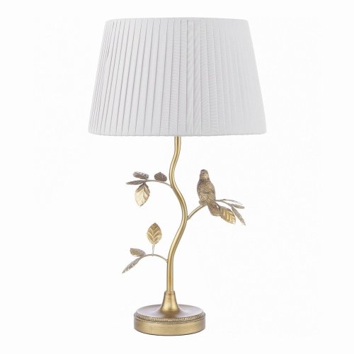 Laura Ashley Egelton Table Lamp Aged Brass and Taupe with Shade