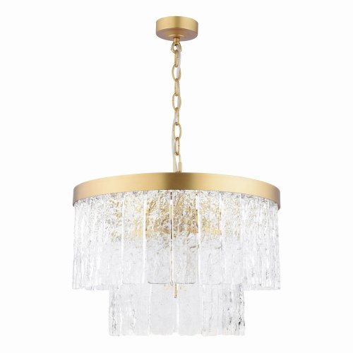 Laura Ashley Durnsford 4 Light Pendant Matt Antique Brass and Glass