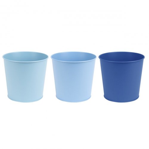 Fallen Fruits Blue Zinc Flower Pot (Assorted Colours 1 Only)