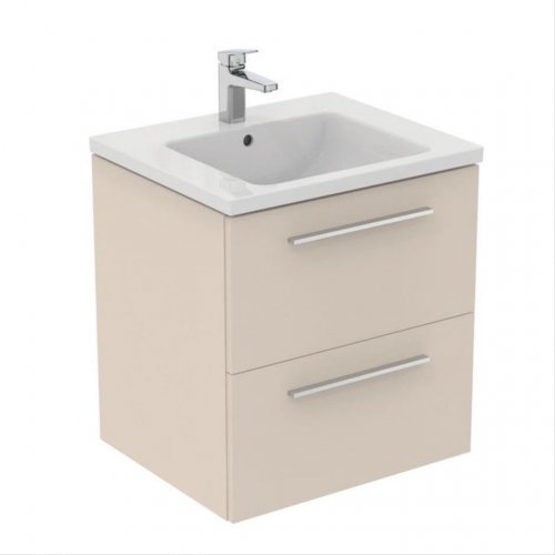 Ideal Standard i.life B Wall Hung 60cm 2 Drawer Matt Sandy Beige Vanity Unit