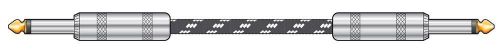 Chord 190.282 Braided Guitar Leads w/ Nylon 3mm Jack Instrument - Black/White